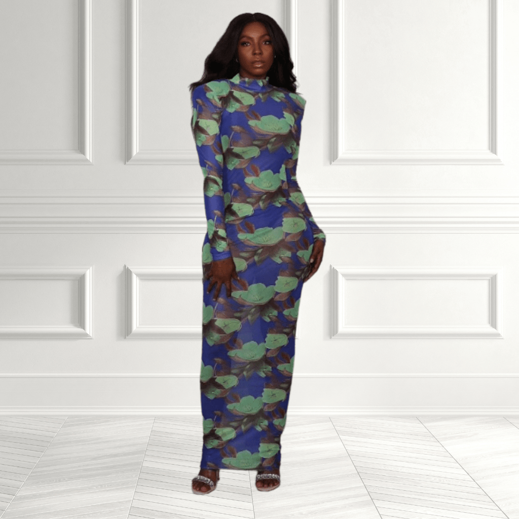 Floral Mesh Maxi Dress: Effortless Elegance | ForeignGeh